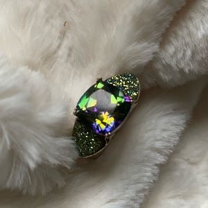 Mystic Green Topaz 4.0 ct, Sterling Silver Ring